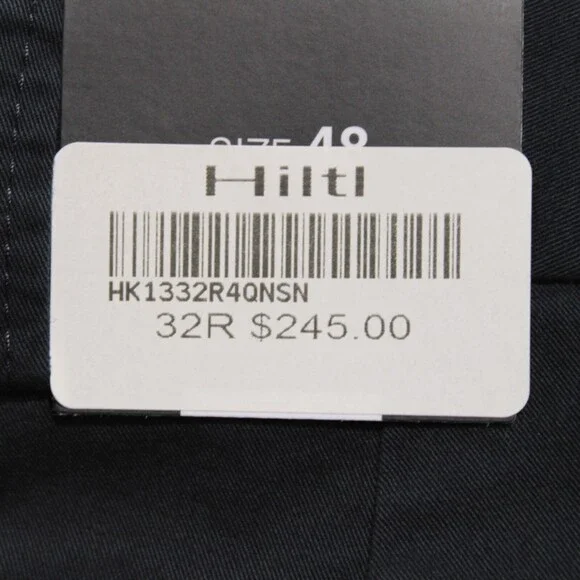 Hiltl NWT Chinos / Casual Pants Size 48 (32 US) Parma In Solid Blue Cotton Blend
